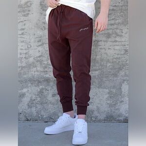 YoungLA 228 Cloud Jogger Track Pant Sweatpants, Chocolate Brown, Size M